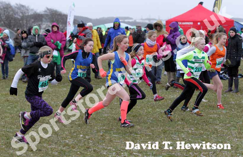 Start of the under-13 girls, NEHL, Prudhoe.